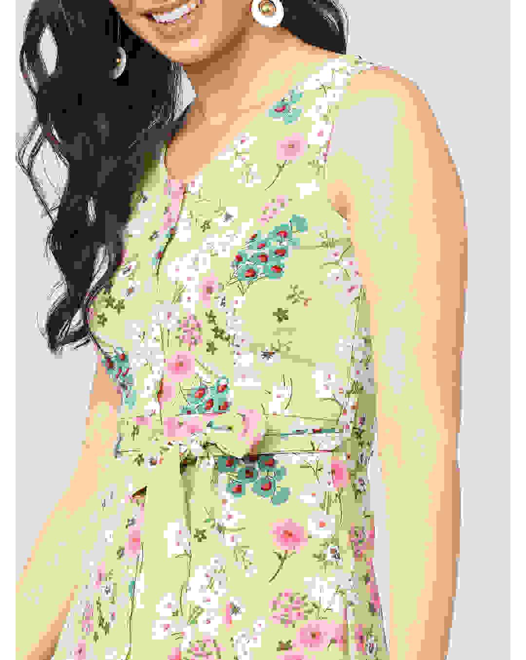 Polyester Printed A-line Dress view 3