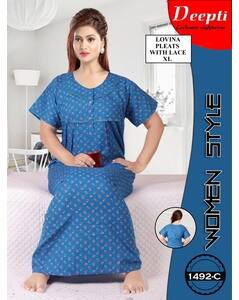 Cotton Mix Long Nighti view 3