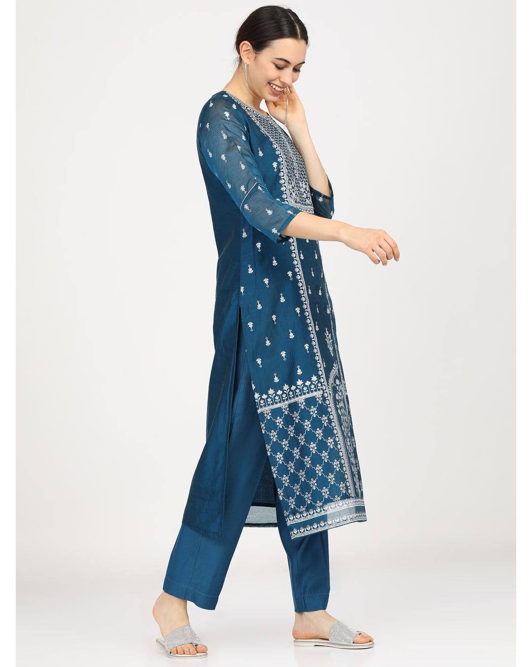 Chanderi PrintedPalazzo  SuitSet view 7
