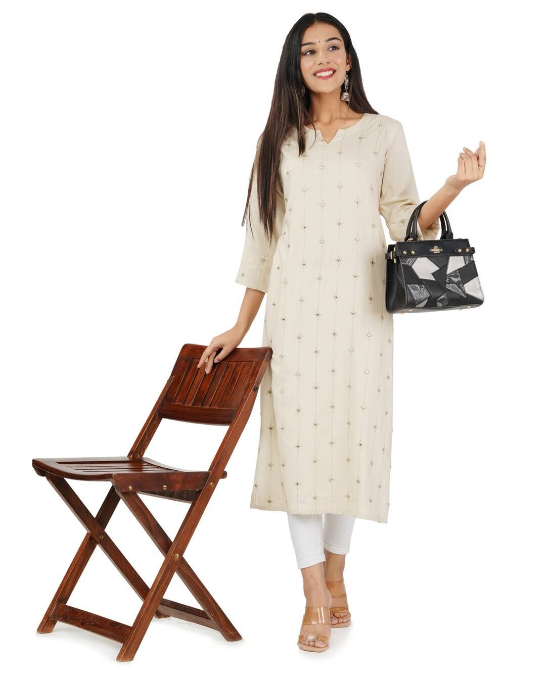 Rayon Printed Straight Kurta