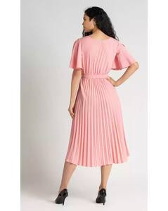 Crepe Solid Fit and Flare Dress view 6