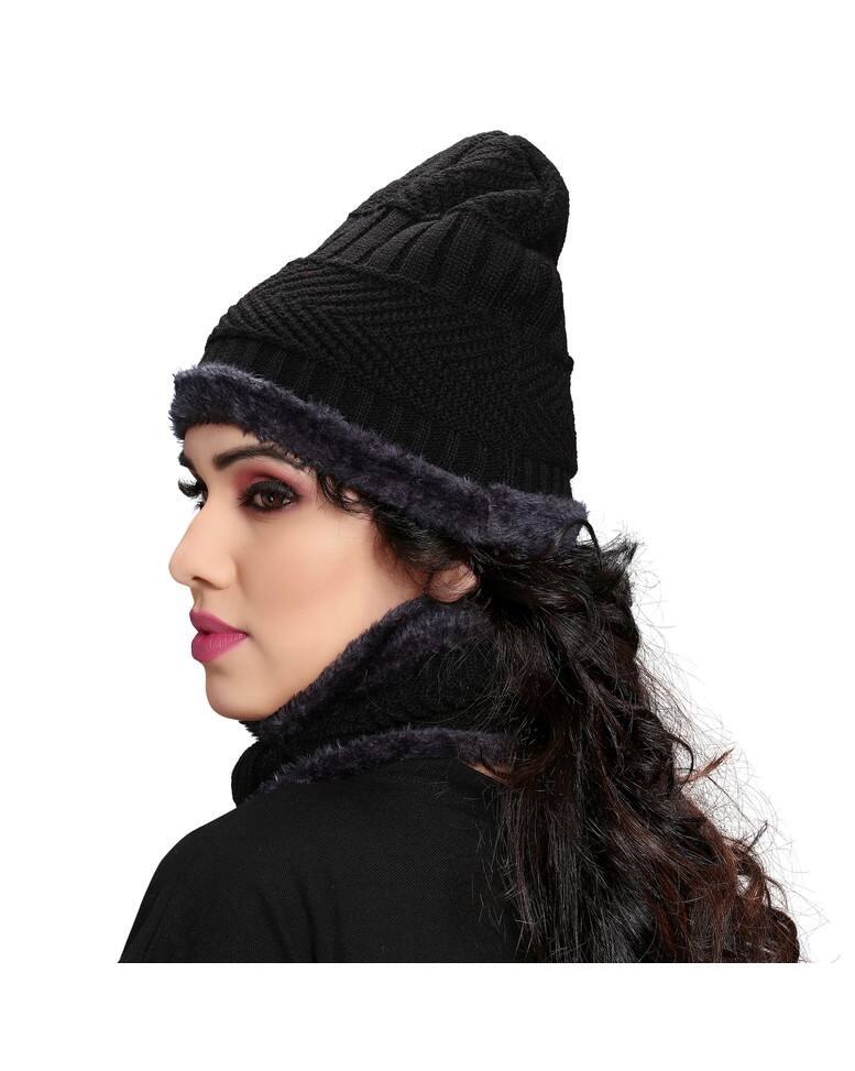 Wool Solid Woolen Caps view 2