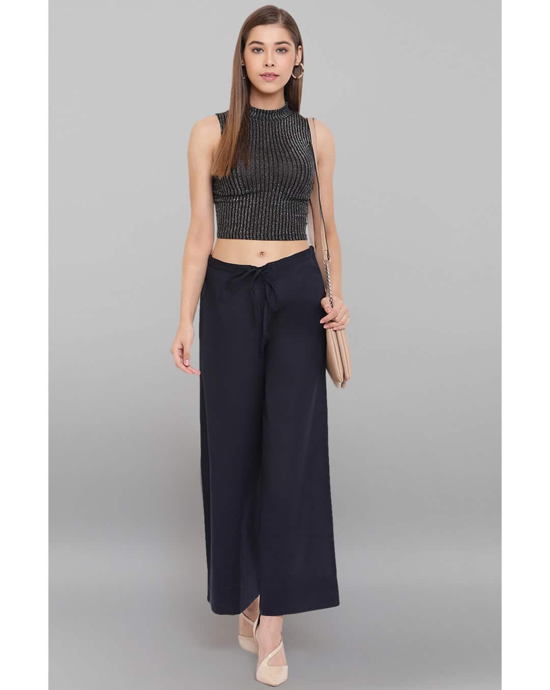 Pure Cotton Solid Palazzos view 4