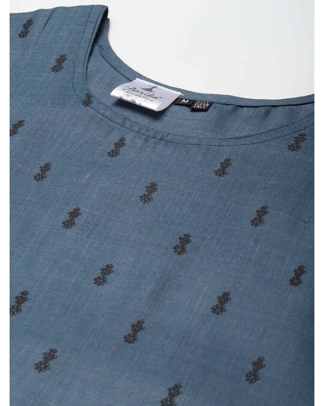 Cotton Printed Straight Kurta view 2