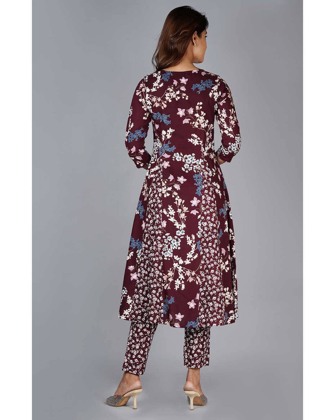 Rayon Printed Anarkali Kurta view 2