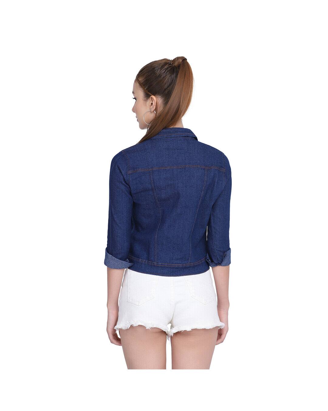 Denim Solid Denim Jacket view 4