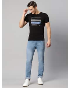 Blended Printed Slim Fit Round neck tshirt view 15