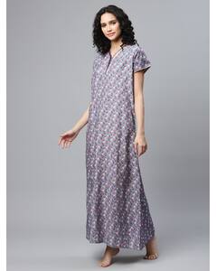 Cotton Long Nighti view 6
