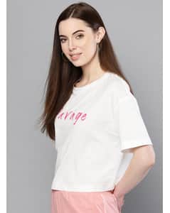 Cotton Mix Printed Round Neck T-shirt view 12