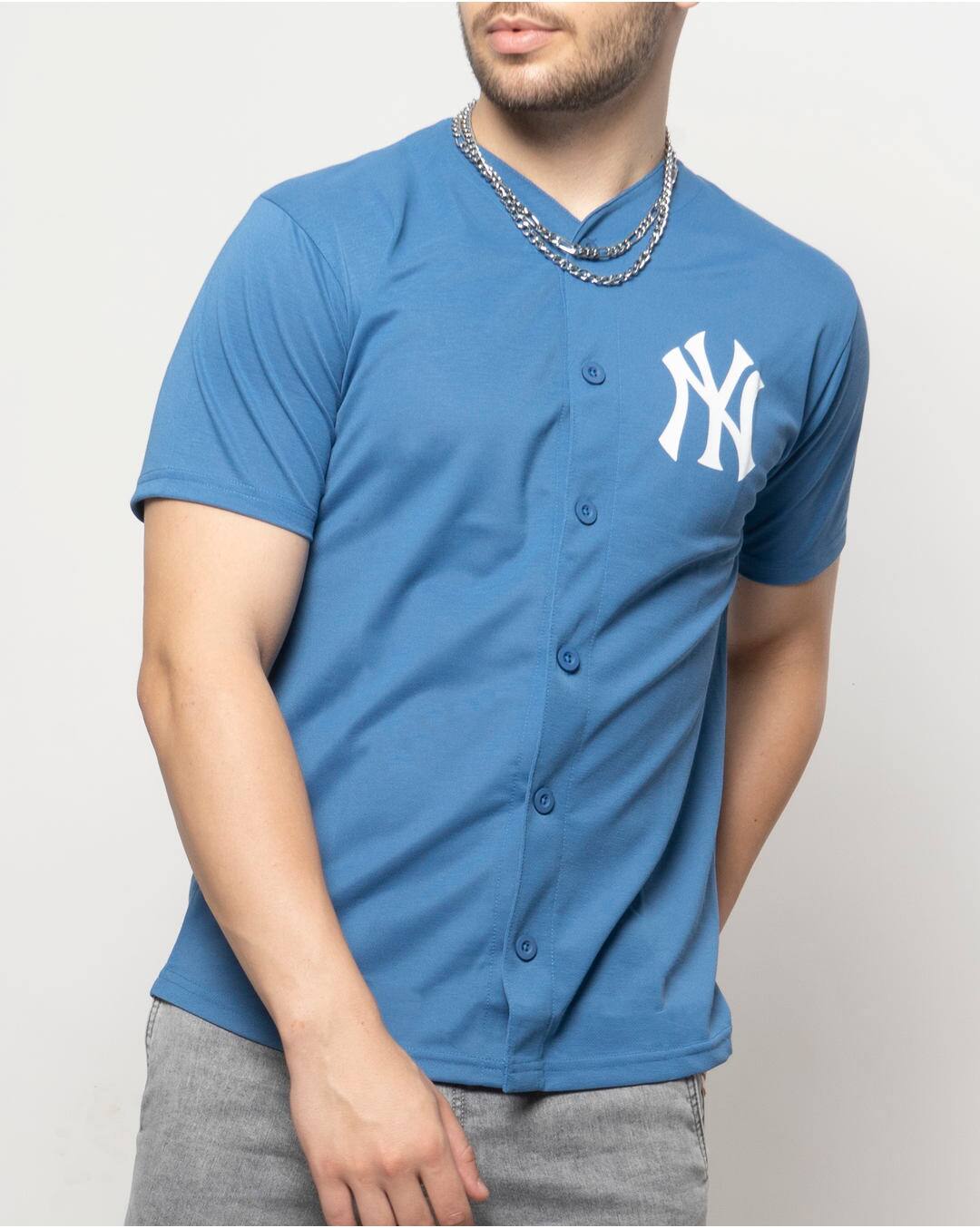 Polyester Cotton Graphic Slim Fit Henley view 4