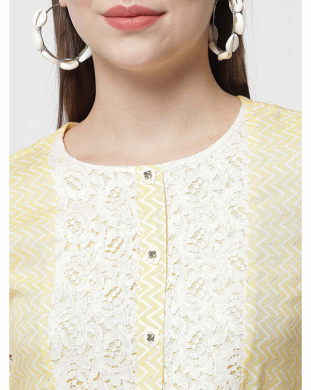 Rayon Foil Print A-line Kurta view 5