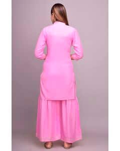 Rayon Solid Sharara SuitSet view 6