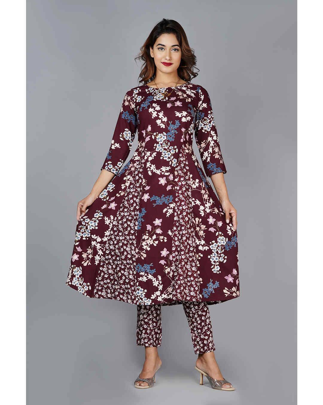 Rayon Printed Anarkali Kurta