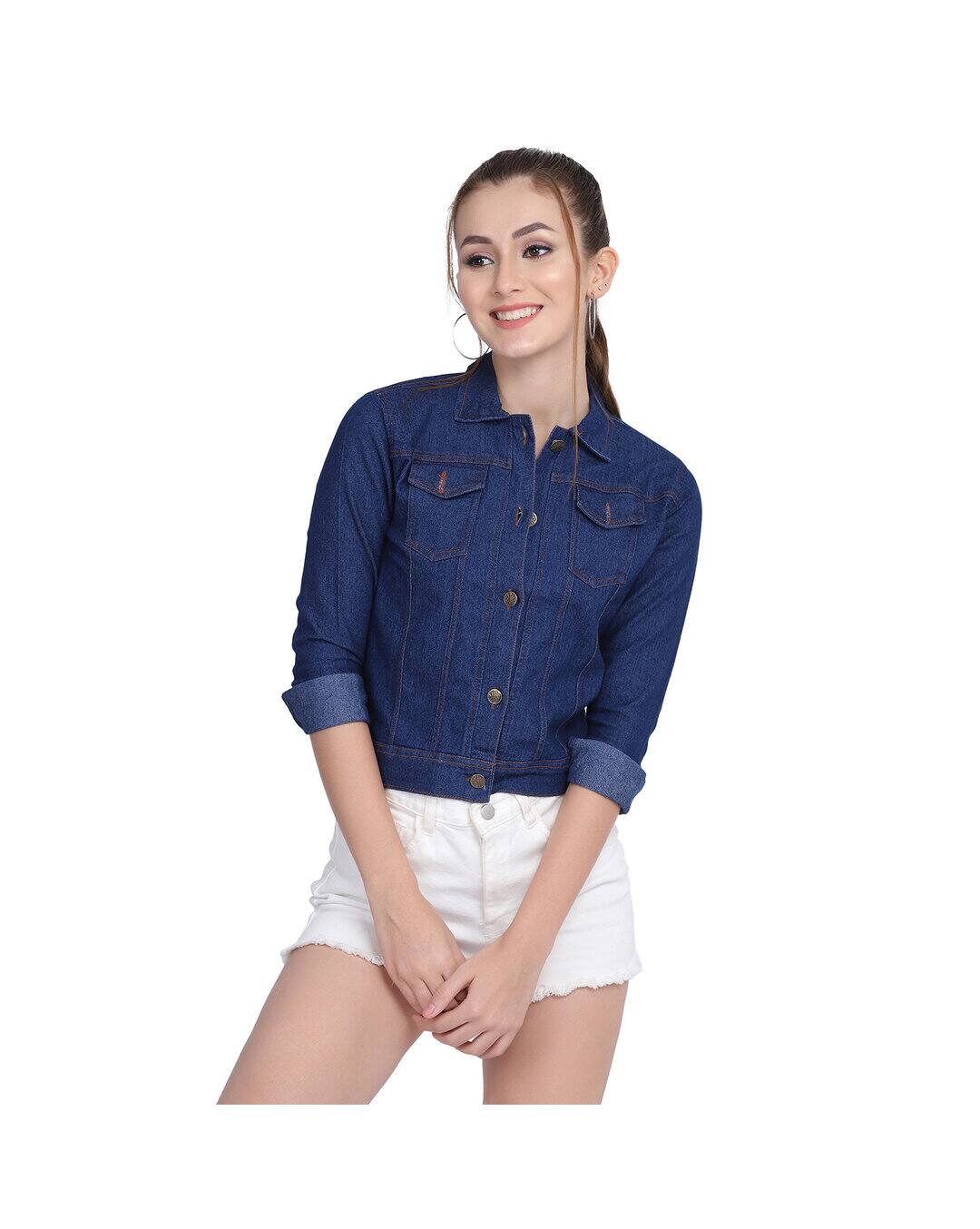 Denim Solid Denim Jacket view 5
