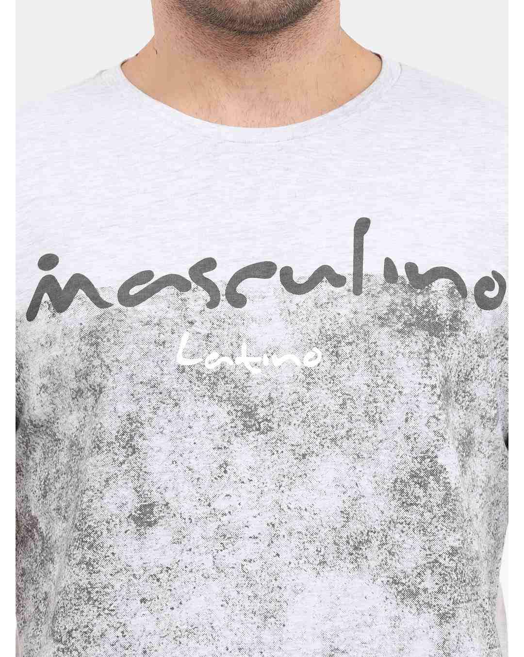 Cotton Printed Regular Fit Round Tshirts view 10