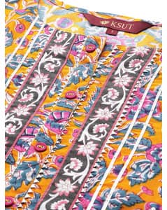 Cotton Printed Straight Kurta view 9