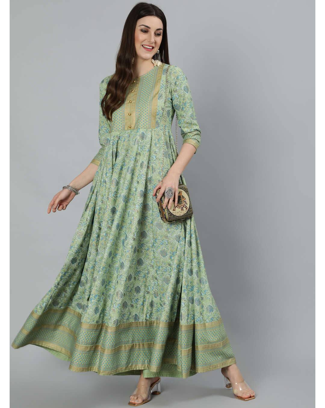 Rayon Printed  Anarkali Kurta