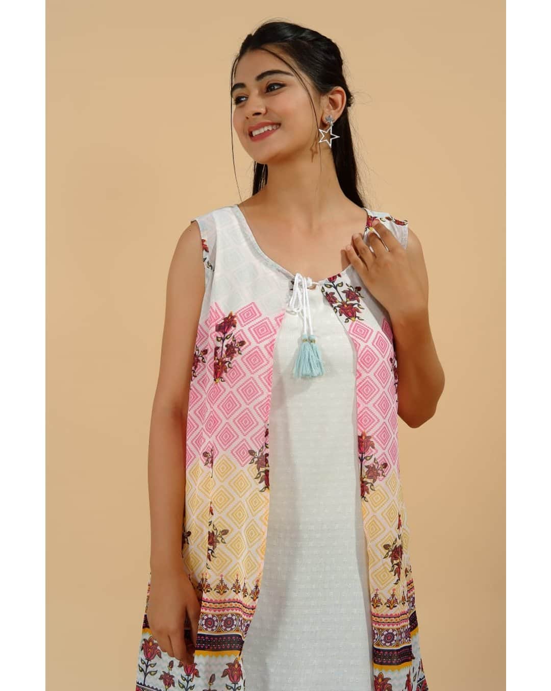 Dani Printed A-line Kurta view 2