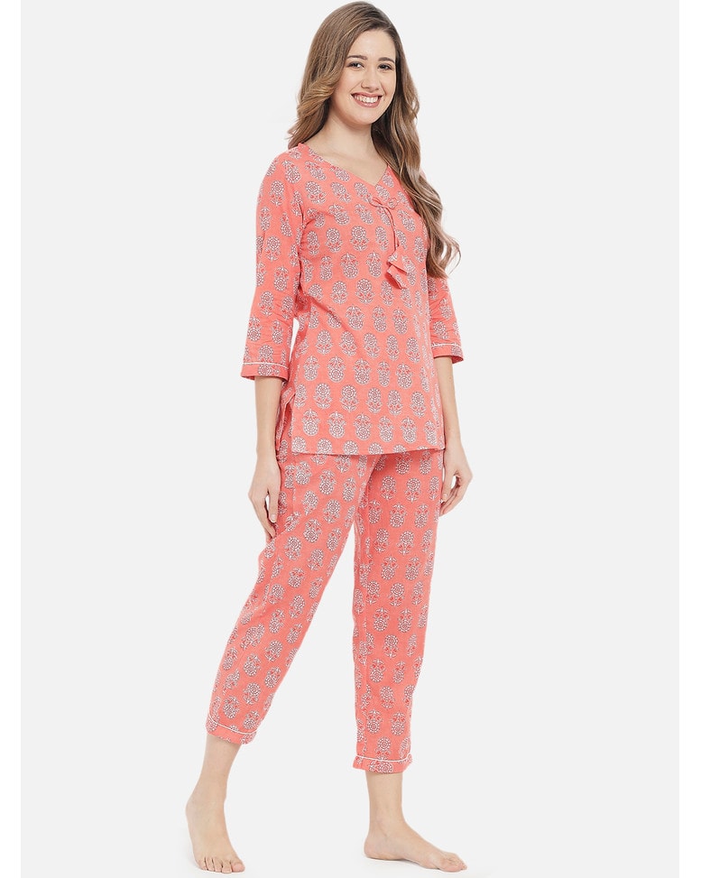 Cotton Floral Pyjamas Set view 20