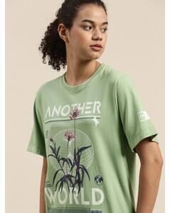 Cotton Typographic Crew-Neck T-shirt view 15