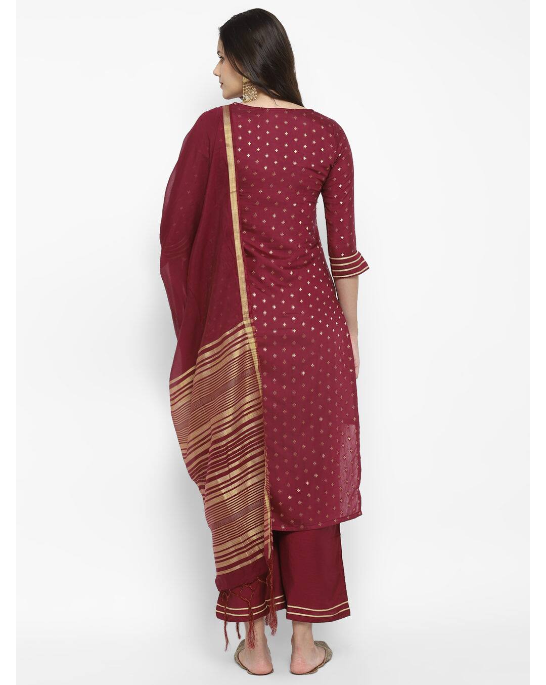 Chanderi Printed Palazzo  SuitSet view 2