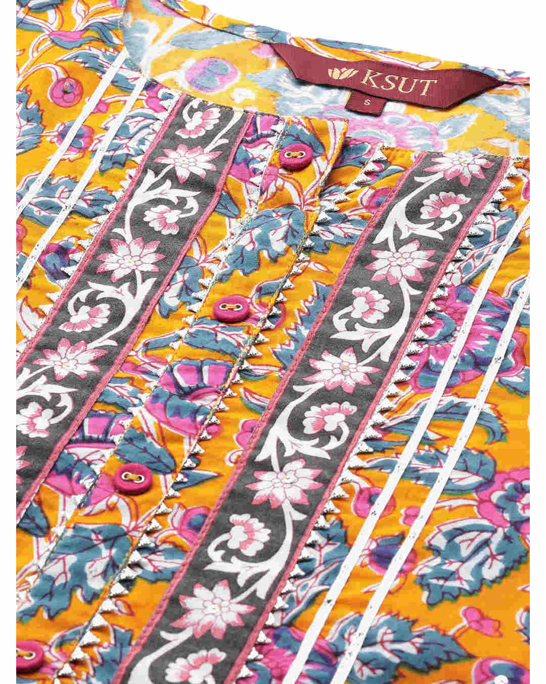Cotton Printed Straight Kurta view 7