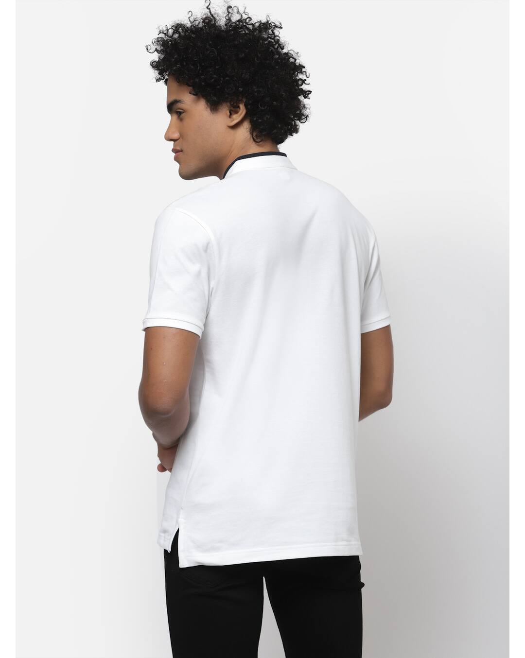 Knit Solid Regular Fit Henley T-Shirt view 4