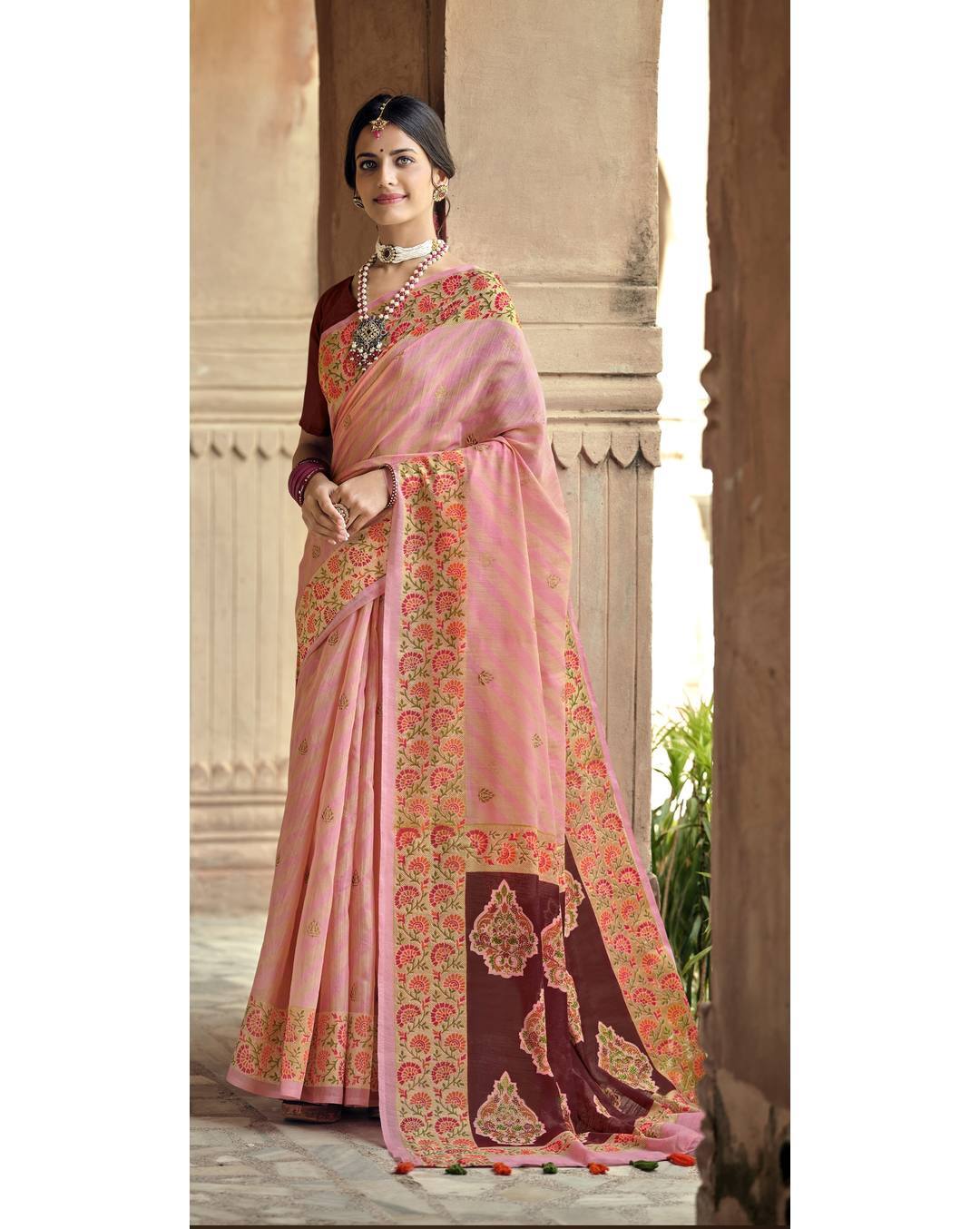 Cotton Stripes Regular Saree