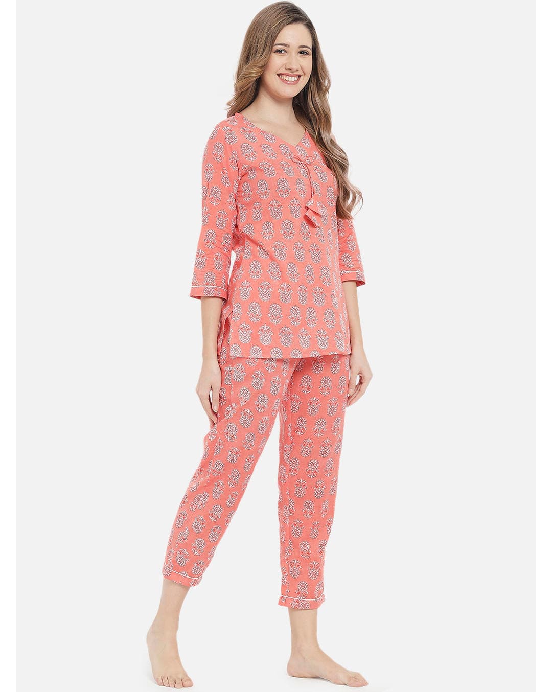 Cotton Floral Pyjamas Set view 19