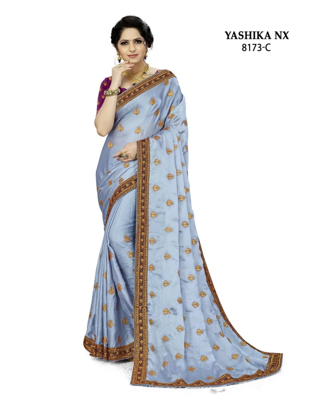 Georgette Embroidered Regular Saree