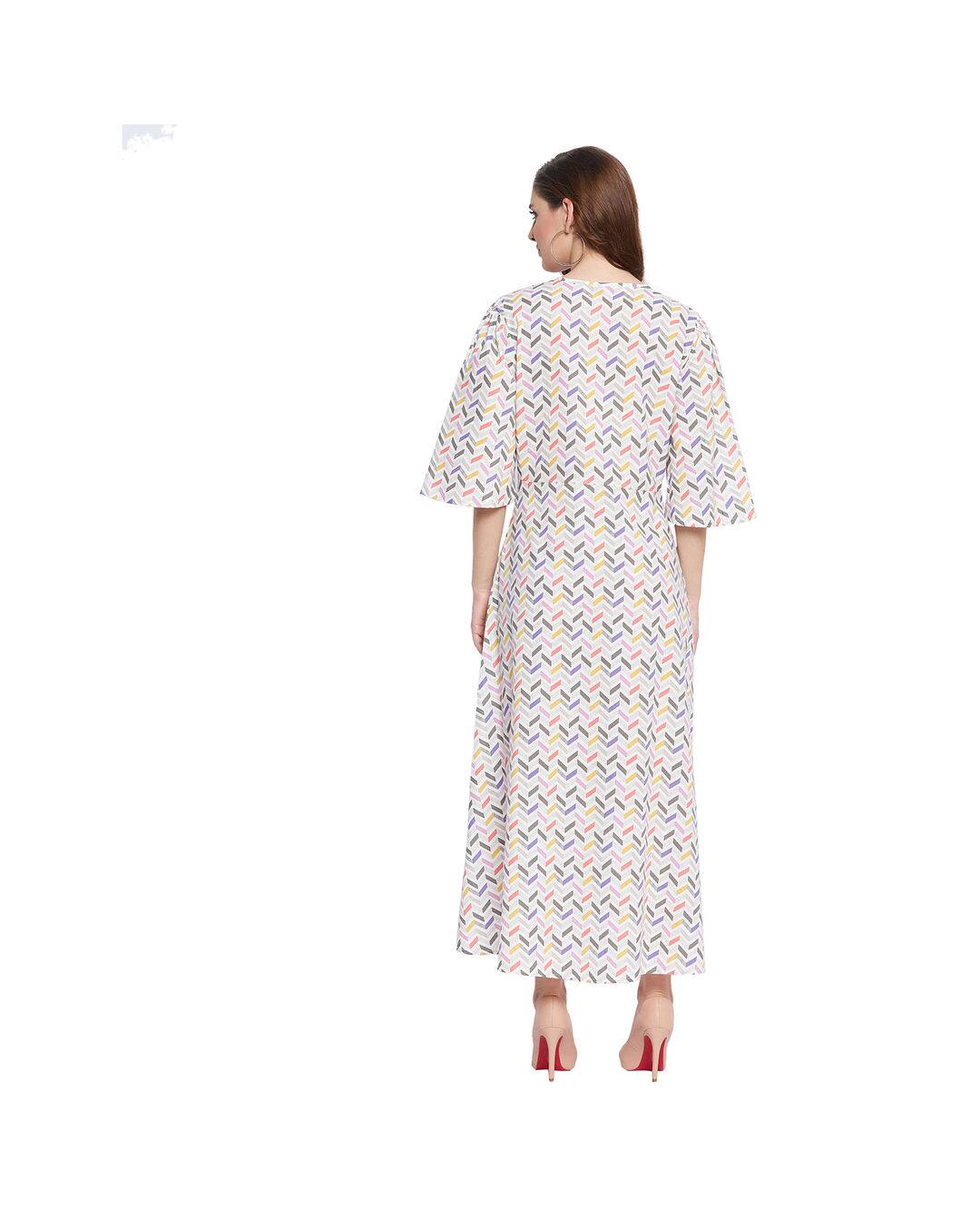 Cotton Printed A-line Dress view 2