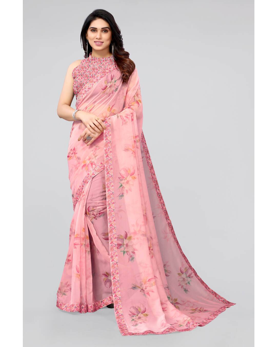 Organza Digital Print Regular Saree