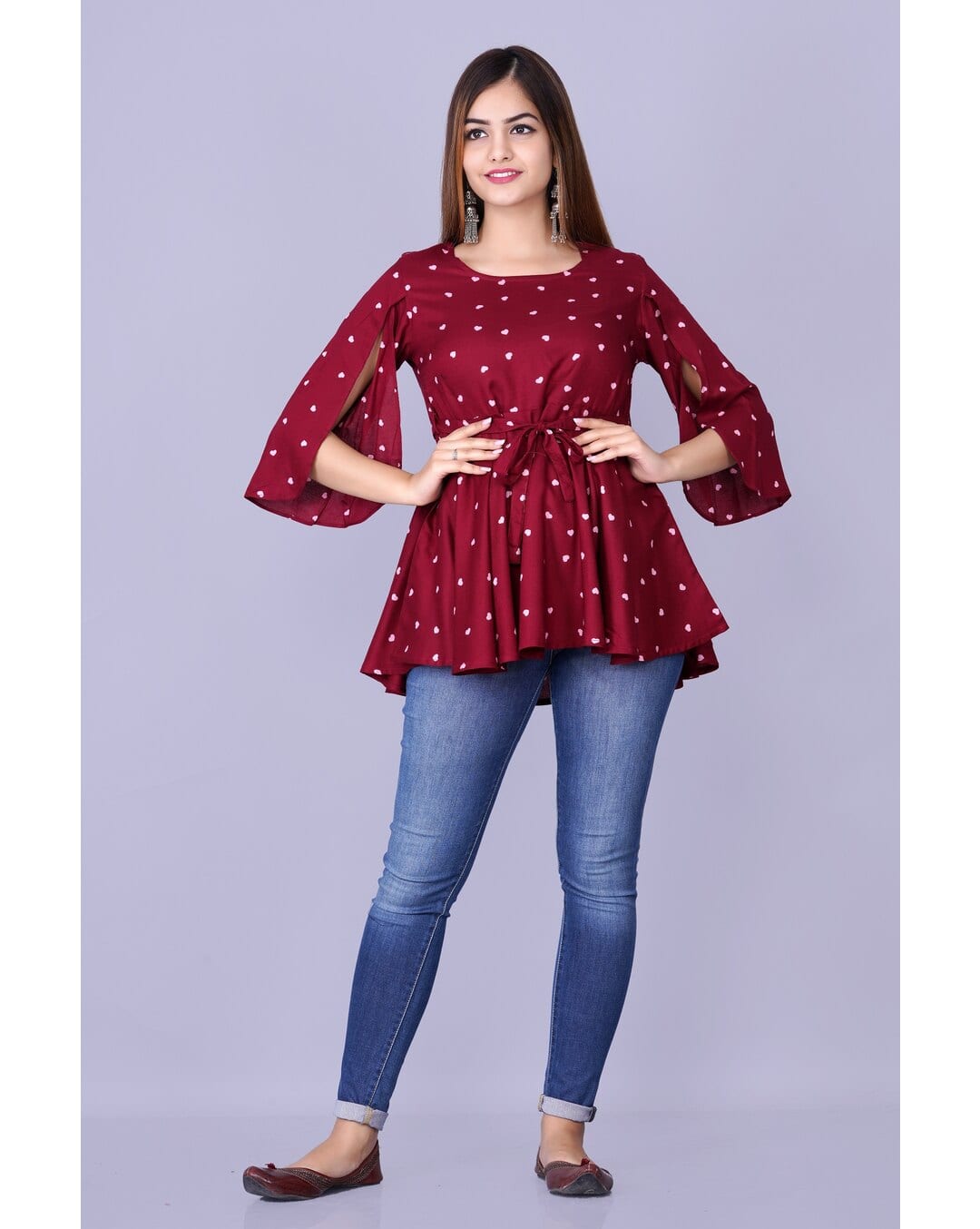 Rayon Printed Top view 3