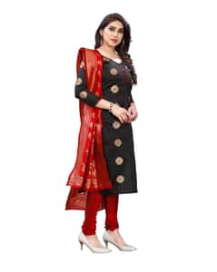 Jacquard Printed Unstitched Dress Material view 3