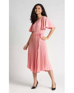 Crepe Solid Fit and Flare Dress view 15