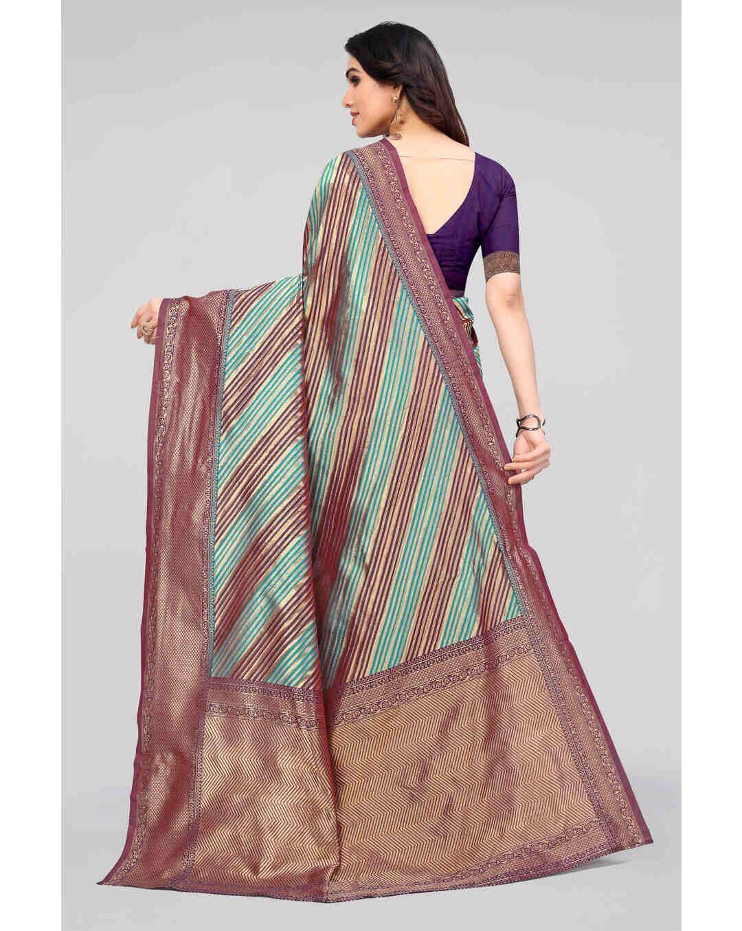 Banarasi All over print Regular Saree view 4