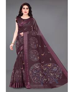 Cotton Printed Regular Saree view 3