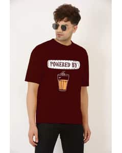 Cotton Printed Slim Fit Round Tshirts view 3