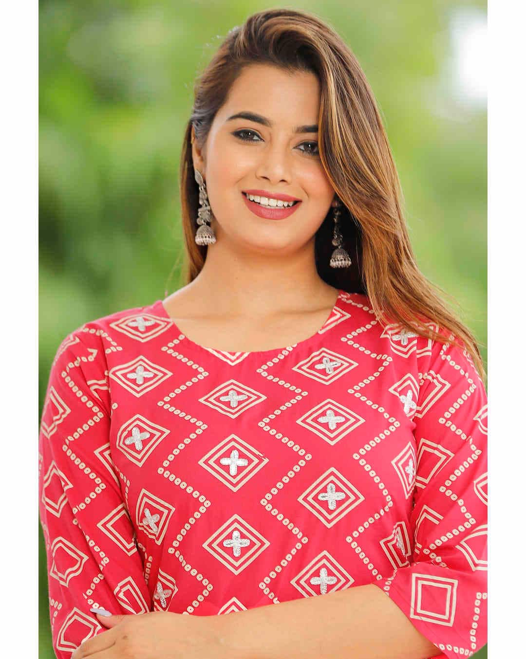 Cotton Printed Straight Kurta view 3