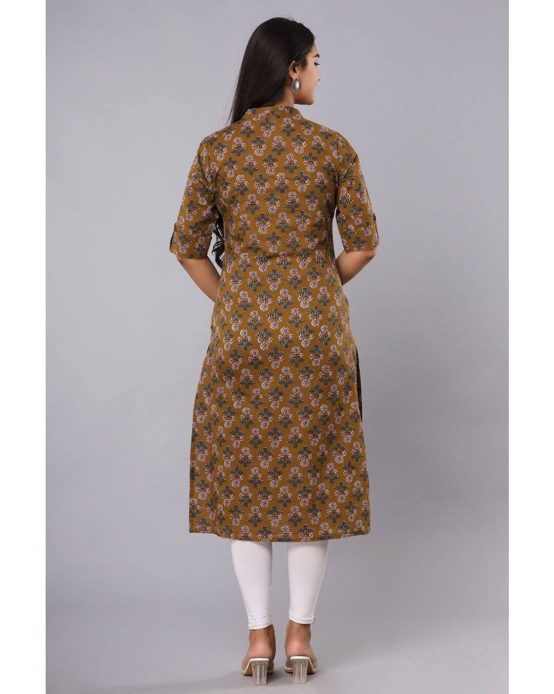 Cotton Printed Straight Kurta view 2