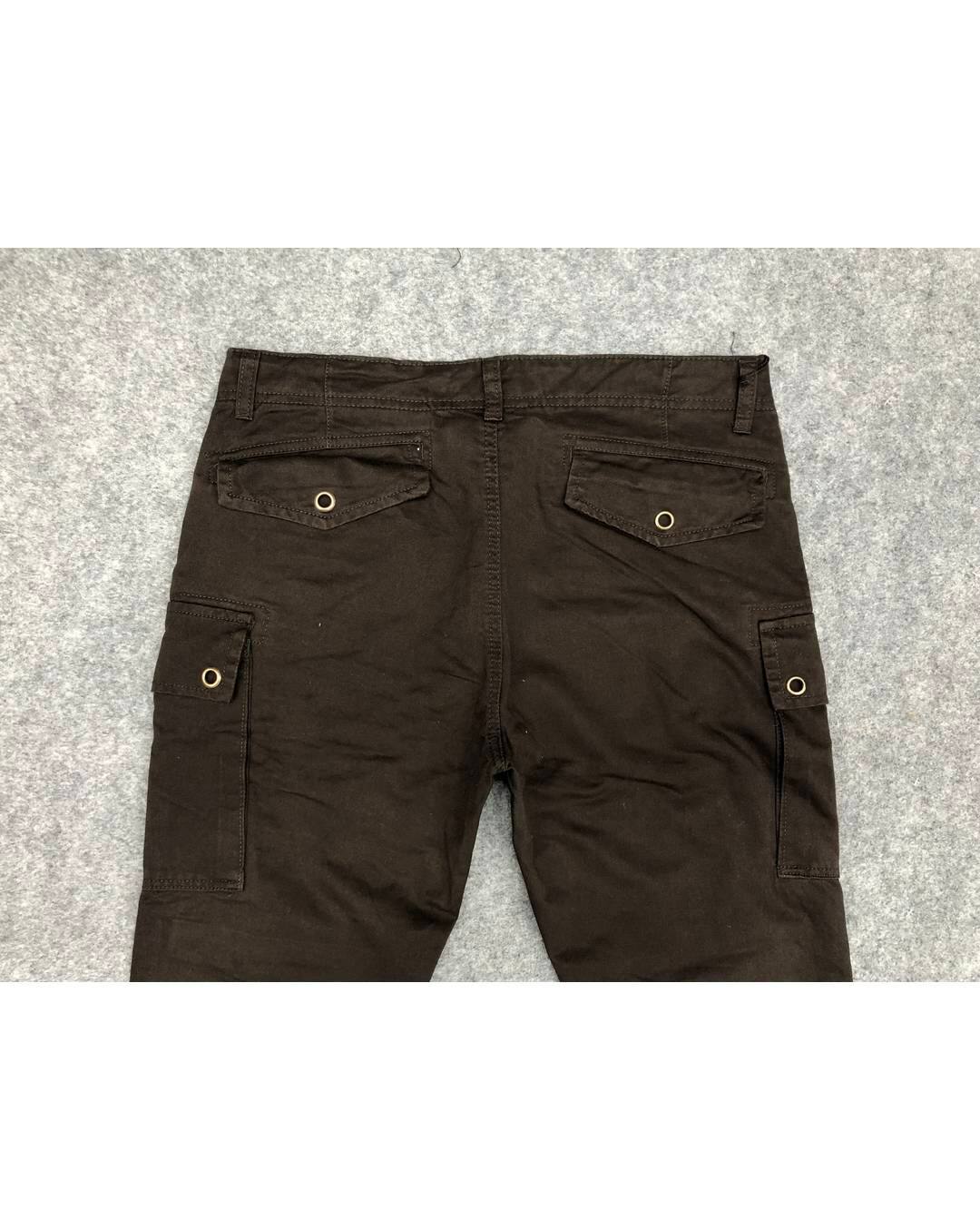 Cotton Solid Cargo Pants view 10