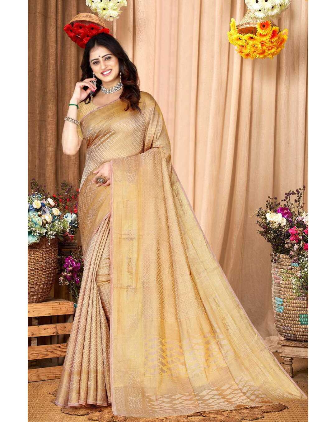 Kanjeevaram Checks Regular Saree
