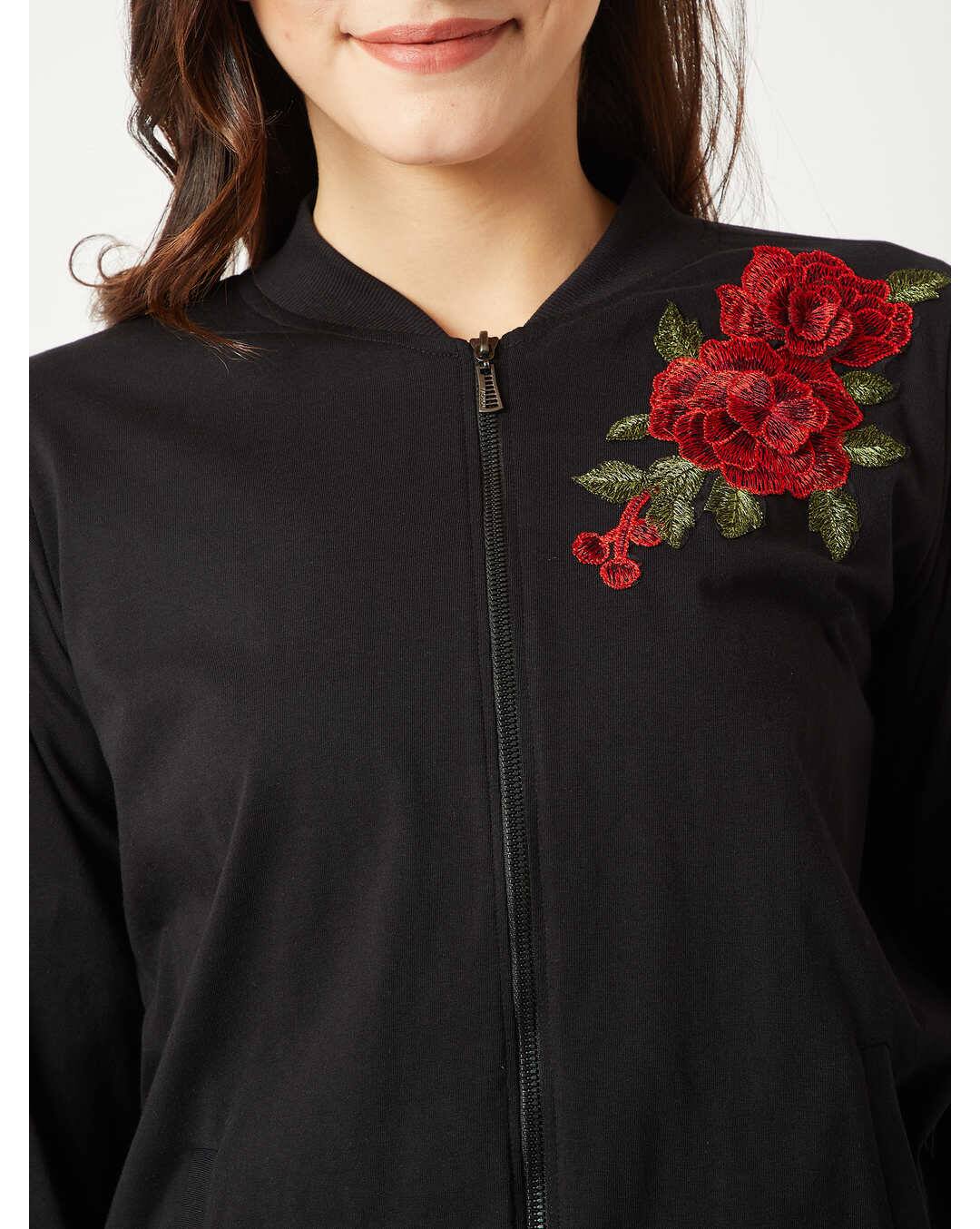 Cotton Embroidered Casual Jacket view 3