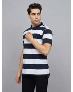 Blended Stripes Slim Fit Polo Tshirts view 6