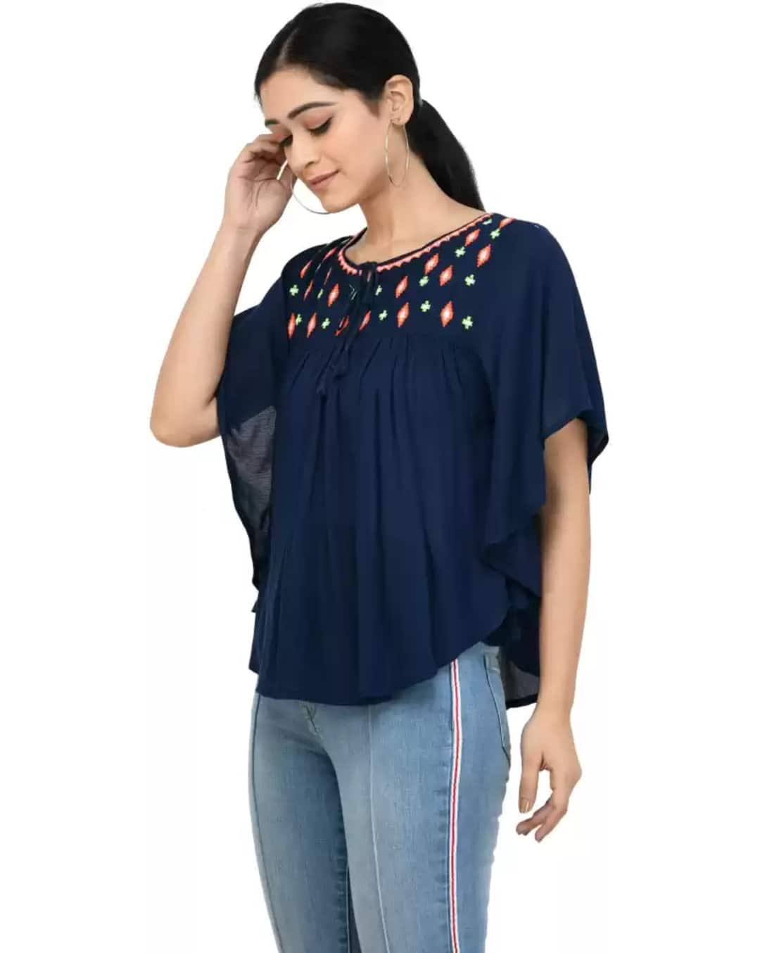 Rayon Printed Top view 3