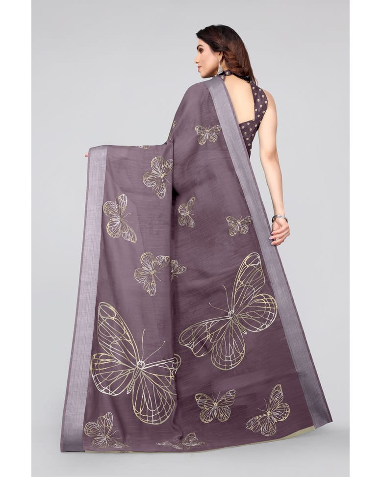 Cotton Foil Print Regular Saree view 11
