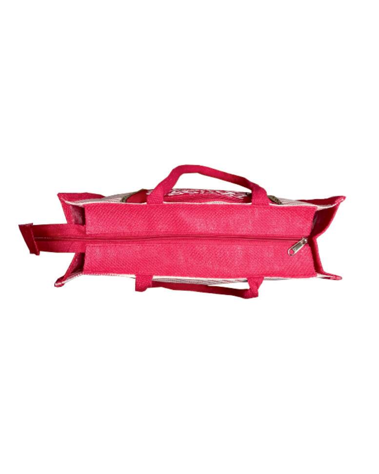 VELITE BAGS Jute Printed Handbag