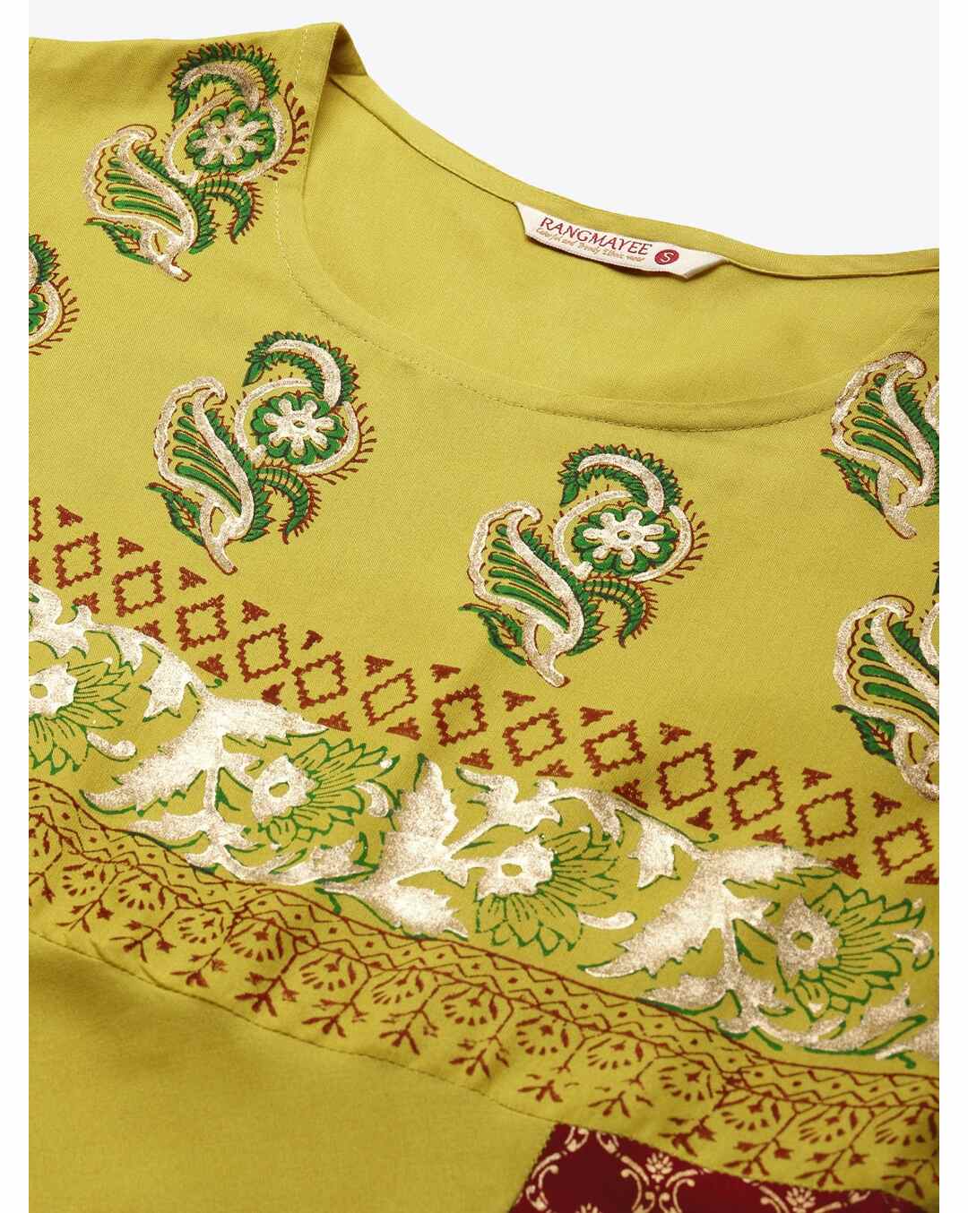 Rayon Printed Fit and Flare Dress view 5