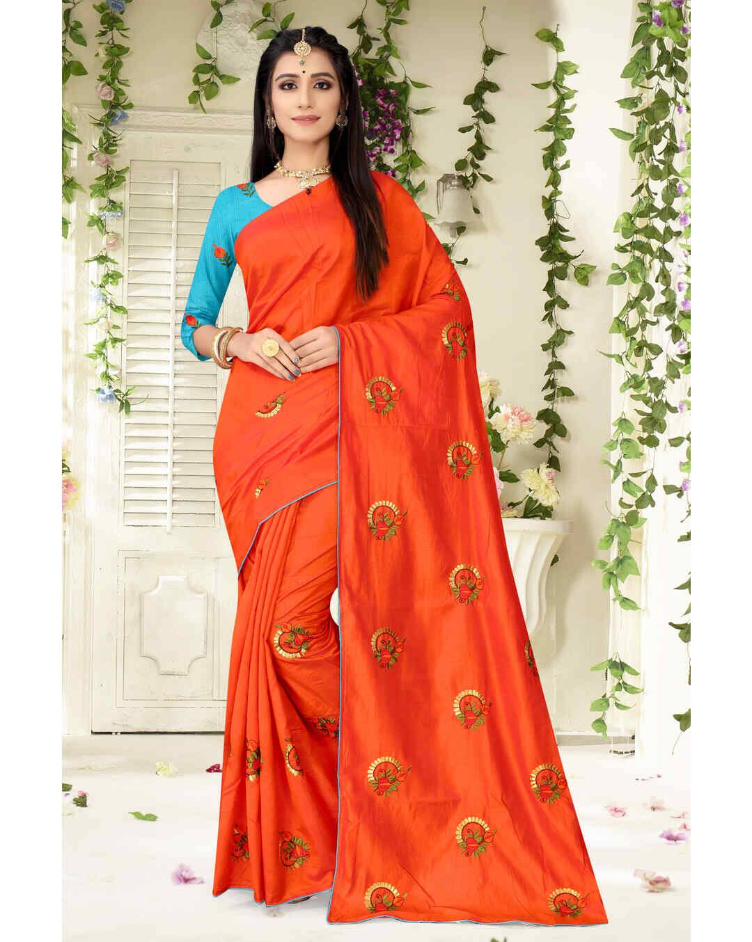 Sana Silk Embroidered Regular Saree