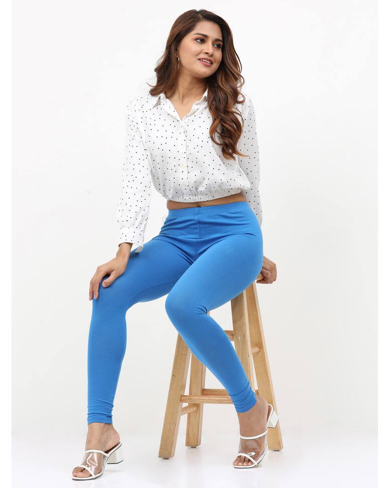 Cotton Solid Chudidhar Leggings view 17
